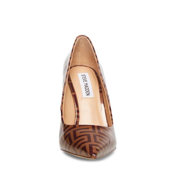 Steve Madden Vala Camel Heel Topuklu Ayakkabı Kadın Kahverengi | SM-201OC