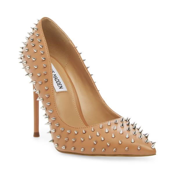 Steve Madden Vala-s Tan Heel Topuklu Ayakkabı Kadın Bej Rengi | SM-641BC