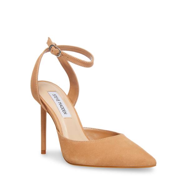 Steve Madden Vase Camel Nubuck Heel Topuklu Ayakkabı Kadın Kahverengi | SM-682ZR