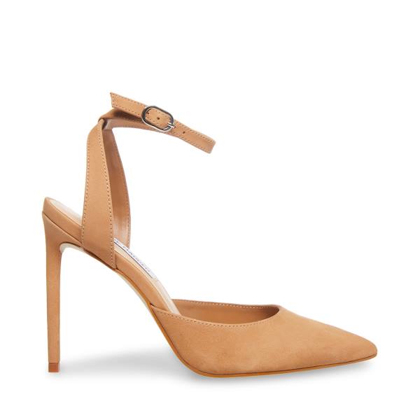 Steve Madden Vase Camel Nubuck Heel Topuklu Ayakkabı Kadın Kahverengi | SM-682ZR