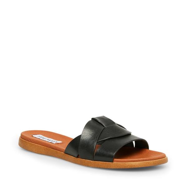 Steve Madden Vivien Deri Sandalet Kadın Siyah | SM-394PM