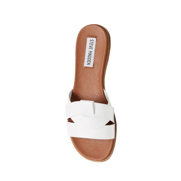 Steve Madden Vivien Deri Sandalet Kadın Beyaz | SM-437VM