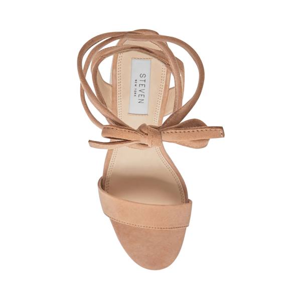 Steve Madden Yasi Sand Süet Heel Topuklu Ayakkabı Kadın Kahverengi | SM-354XR