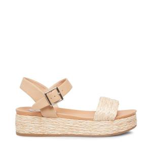 Steve Madden Accord Natural Raffia Sandalet Kadın Bej Rengi | SM-209BR