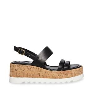 Steve Madden Athena Deri Sandalet Kadın Siyah | SM-294FD