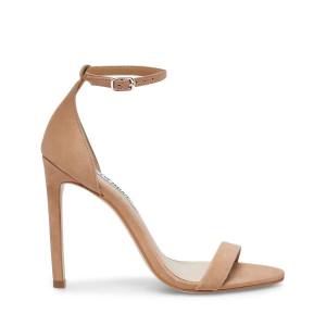 Steve Madden Brandie Camel Nubuck Heel Topuklu Ayakkabı Kadın Kahverengi | SM-135ZS