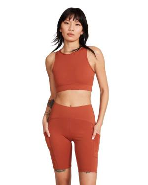 Steve Madden Cropped Active Tank Üstler Kadın Kahverengi | SM-287UH