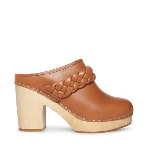 Steve Madden Highland Cognac Deri Heel Topuklu Ayakkabı Kadın Kahverengi | SM-543AT