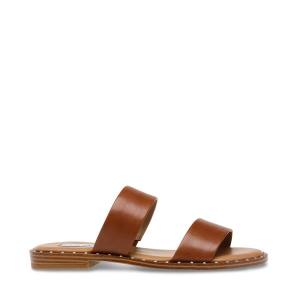 Steve Madden Ivara Cognac Deri Sandalet Kadın Kahverengi | SM-546EI