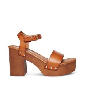 Steve Madden Ivy Cognac Heel Topuklu Ayakkabı Kadın Kahverengi | SM-709WY