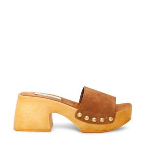 Steve Madden Izzy Süet Sandalet Kadın Kahverengi | SM-684QF