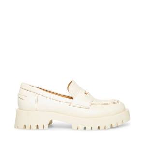 Steve Madden Lawrence Bone Deri Loafer Ayakkabı Kadın Bej Rengi | SM-917YW