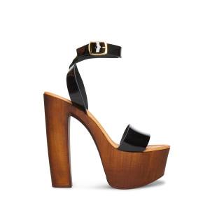 Steve Madden Lucy Rugan Heel Topuklu Ayakkabı Kadın Siyah | SM-798AO