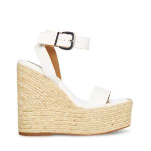 Steve Madden Mallandra Rugan Sandalet Kadın Beyaz | SM-935ZV