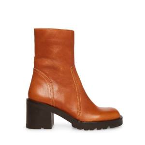 Steve Madden Naya Cognac Deri Bot Kadın Kahverengi | SM-759QE