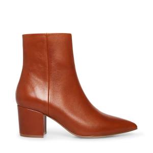 Steve Madden Ossie Cognac Deri Bot Kadın Kahverengi | SM-687HO