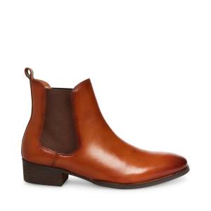 Steve Madden Paterson Tan Deri Çizme Erkek Kahverengi | SM-780BC