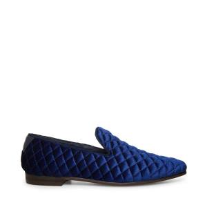 Steve Madden Quintin Velvet Loafer Ayakkabı Erkek Mavi | SM-952WZ