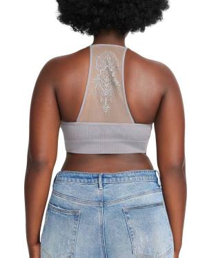 Steve Madden The Ella Mesh Bralette Plus Üstler Kadın Gri | SM-204DO