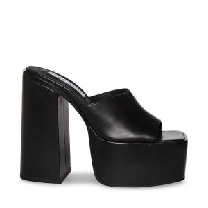 Steve Madden Trixie Deri Heel Topuklu Ayakkabı Kadın Siyah | SM-854BK