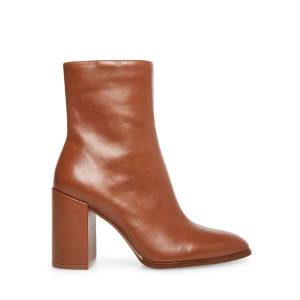 Steve Madden Trudy Cognac Deri Bot Kadın Kahverengi | SM-752TW