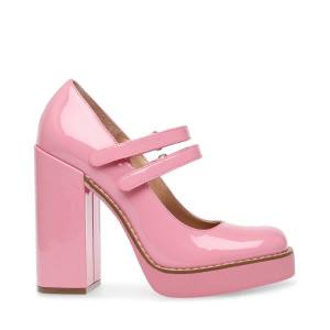 Steve Madden Twice Rugan Heel Topuklu Ayakkabı Kadın Pembe | SM-846KI