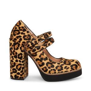 Steve Madden Twice-p Leopard Heel Topuklu Ayakkabı Kadın Leopar | SM-507LZ