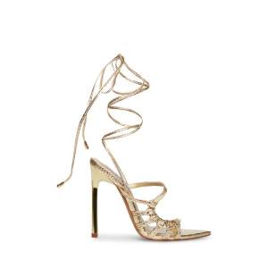 Steve Madden Whitney Snake Heel Topuklu Ayakkabı Kadın Altın Yılan | SM-160XE